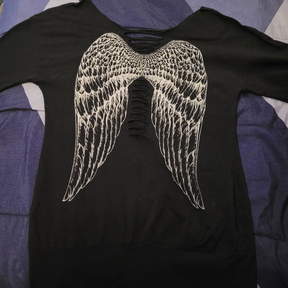Shirt Dress with Angel wings